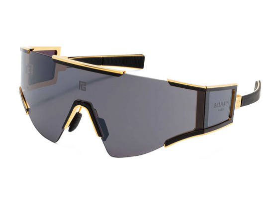 Balmain FLECHE BPS-138A Gold/Black Enamel/Matte Black/Dark Grey Black Flash Mirror