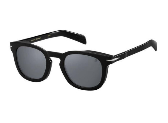 David Beckham DB 7030/S 0807 T4 Shiny Black/Silver Mirror
