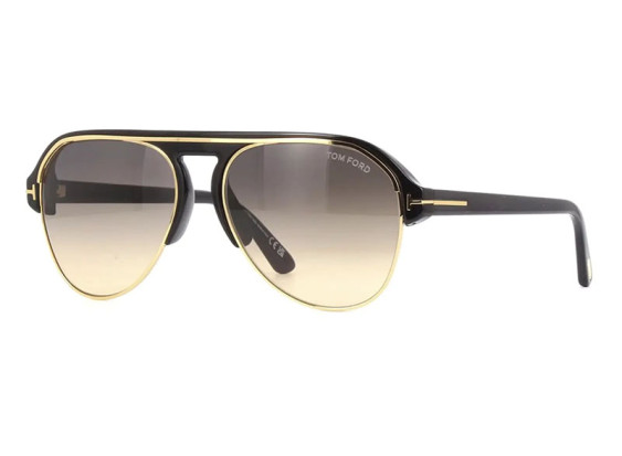 Tom Ford FT0929 01B Shiny Black with Gold/Brown Gradient