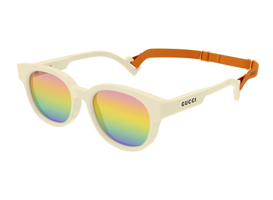 Gucci GG1237SA 003 Ivory/Multilayer Rainbow Pink