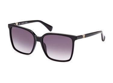 Max Mara MM0046 01B Shiny Black/Smoke Gradient