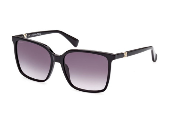 Max Mara MM0046 01B Shiny Black/Smoke Gradient