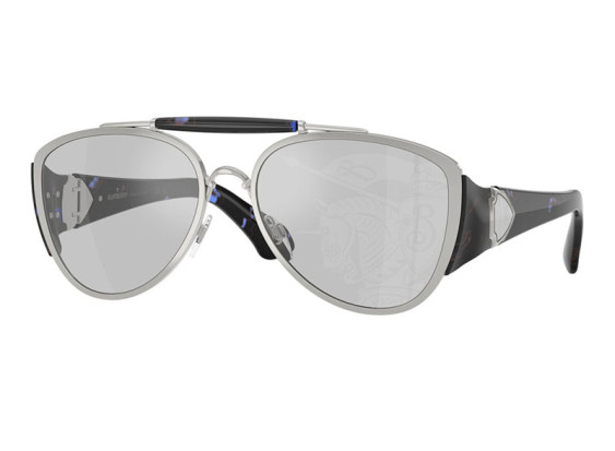 Burberry BE3161 100569 Silver/Blue Dark Havana/Light Grey Tampo Silver Mirror