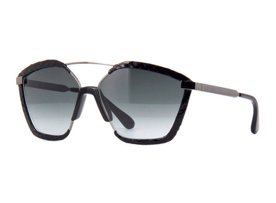 Jimmy Choo LEON/S 08079O Black Snake and Ruthenium/Grey Gradient