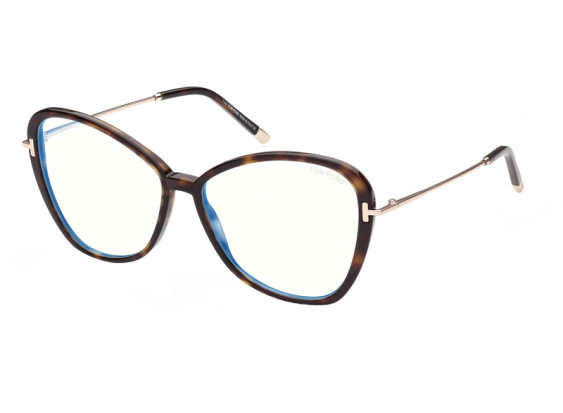 Tom Ford FT5769-B 052 Dark Havana/Clear Blue Light Block 56mm