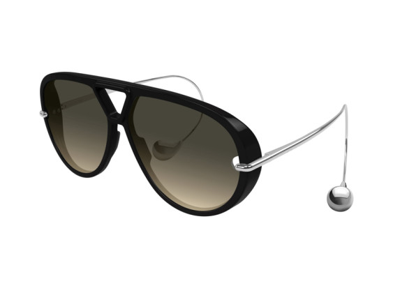 Bottega Veneta BV1273S 010 Black/Silver/Double Gradient Brown To Ochra