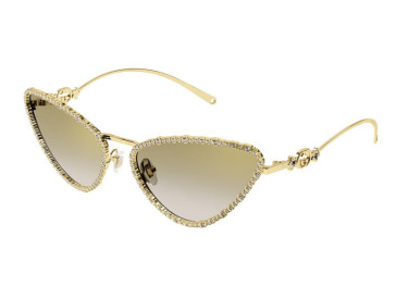 Gucci GG1569S 003 Gold with White Stone/Light Grey Gradient Mirror