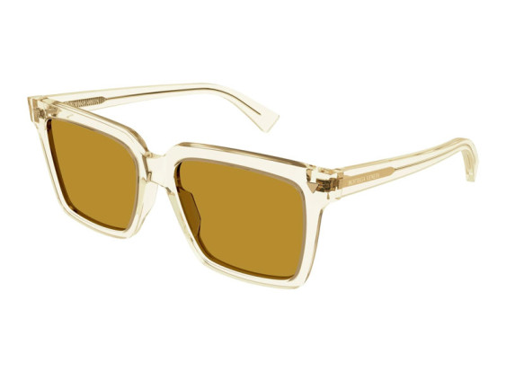 Bottega Veneta BV1254S 004 Transparent Light Yellow/Nicotine
