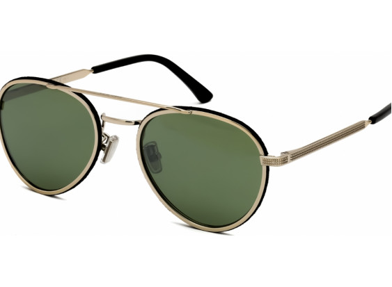 Jimmy Choo CAL/S 0RHL EL Gold Black / Green Silver Mirror