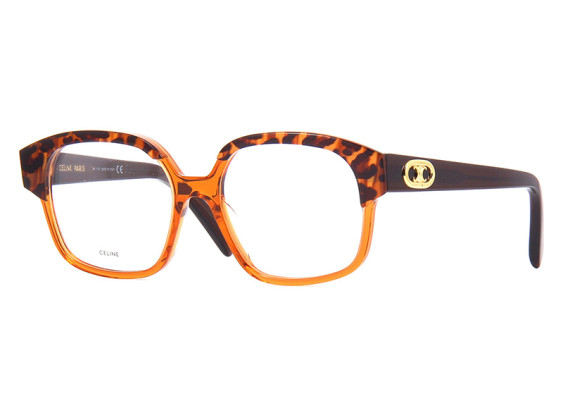 Celine CL50074I 038 Transparent Orange with Leopard Front 56mm