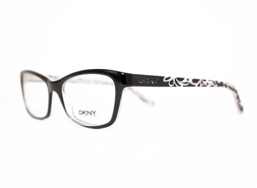 DKNY DY4649 3582 Black Wayfarer With Floral Cut 51mm