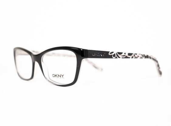 DKNY DY4649 3582 Black Wayfarer With Floral Cut 51mm