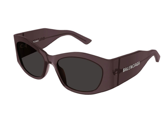 Balenciaga BB0329S 004 Transparent Dark Mauve/Grey
