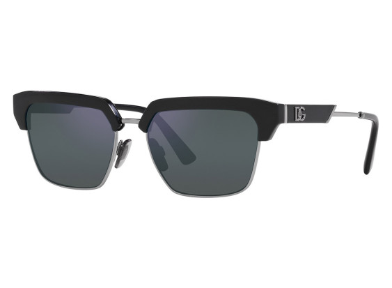 Dolce & Gabbana DG6185 501/55 Black/Light Green Mirror Blue