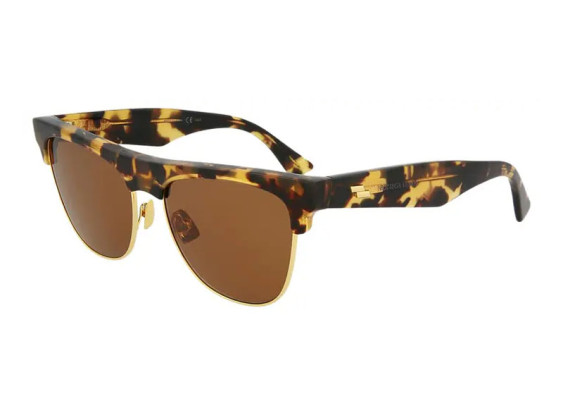 Bottega Veneta BV1003S 002 Spotted Havana/Brown