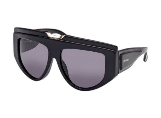 Max Mara MM0083 01A Shiny Black/Smoke