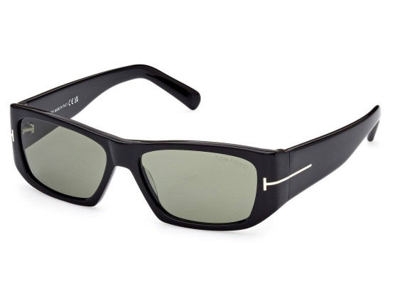 Tom Ford FT0986 01N Shiny Black/Green