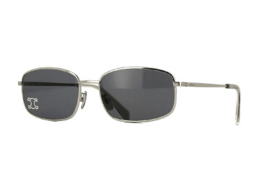 Celine CL40285U RHINESTONE TRIOMPHE 16A Shiny Palladium/Grey with Crystal Logo Studs