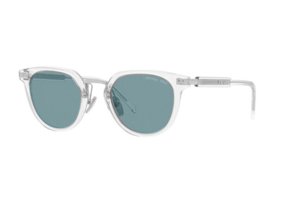 Prada PR17YS 2AZ04D Crystal/Green Polarized