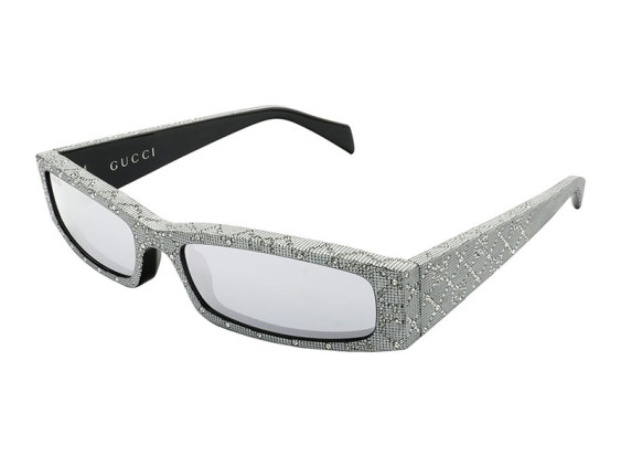 Gucci GG1780S 001 Grey with Metal Stud Detail/Grey Mirror