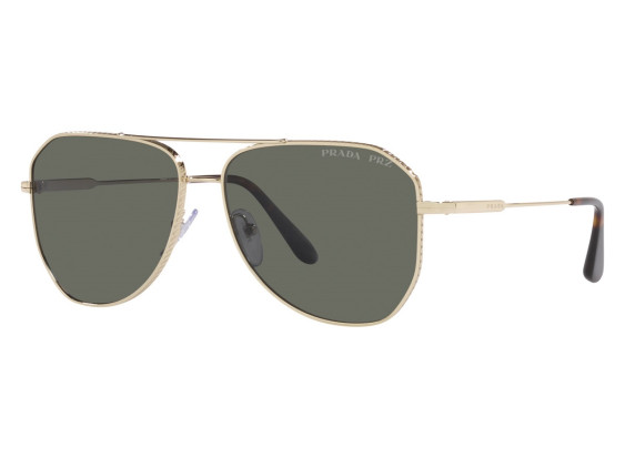 Prada PR63XS ZVN03R Pale Gold/Green Polarized 61mm