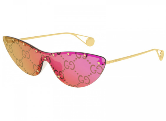 Gucci GG0666S 003 Gold/Pink Mirror
