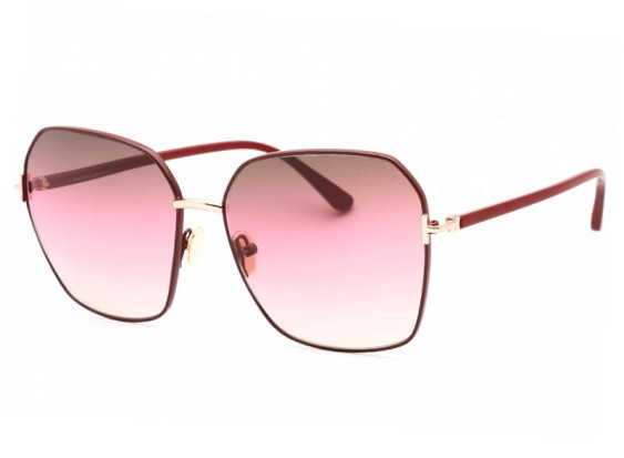 Tom Ford FT0839 69F Gold/Shiny Bordeaux/Brown to Pink Gradient