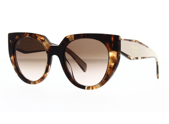 Prada PR14WS 01R0A6 Caramel Tortoise/Powder/Brown Gradient