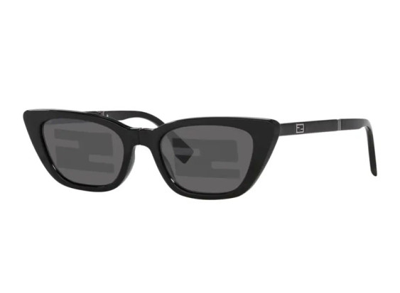 Fendi FE40089I 01C Shiny Black/Smoke Mirror Pattern