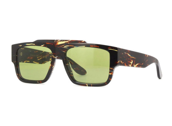 Gucci GG1460S 002 Striped Brown Havana/Green