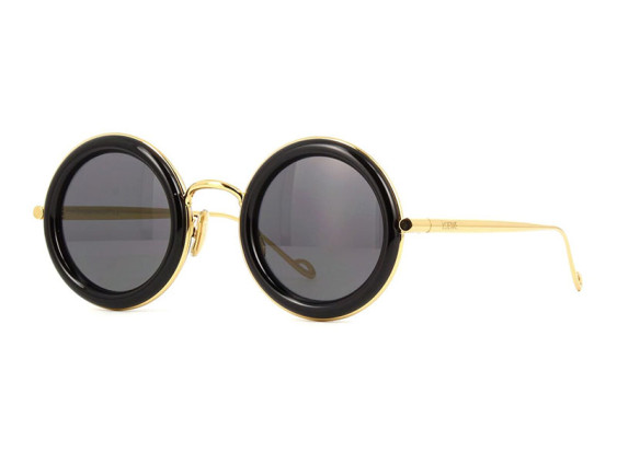 Loewe LW40094U 01A Shiny Gold with Black Rim/Smoke