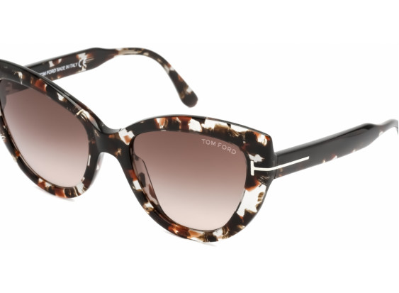 Tom Ford FT0762 55F Shiny Black/Brown Gradient