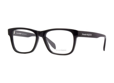 Alexander McQueen AM0307O 001 Shiny Black 55mm