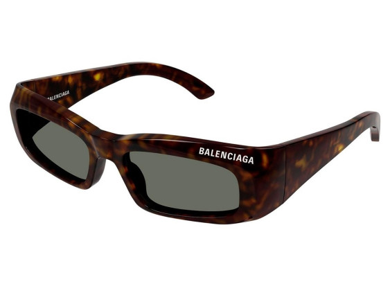 Balenciaga BB0266S 002 Dark Havana / Green