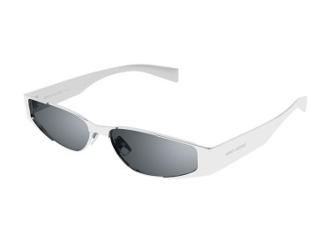 Saint Laurent SL 739 001 Shiny Silver/Grey Silver Mirror