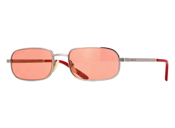 Gucci GG1457S 004 Silver/Red with Gold GG Logo Flash Mirror
