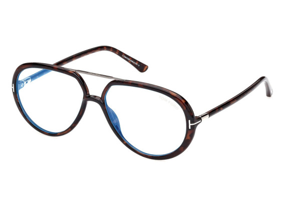 Tom Ford FT5838-B 052 Dark Havana/Clear Blue Light Block 57mm