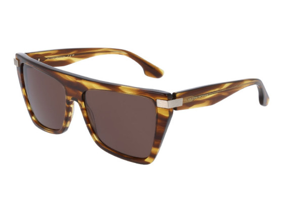 Victoria Beckham VB684S 224 Striped Tobacco/Brown