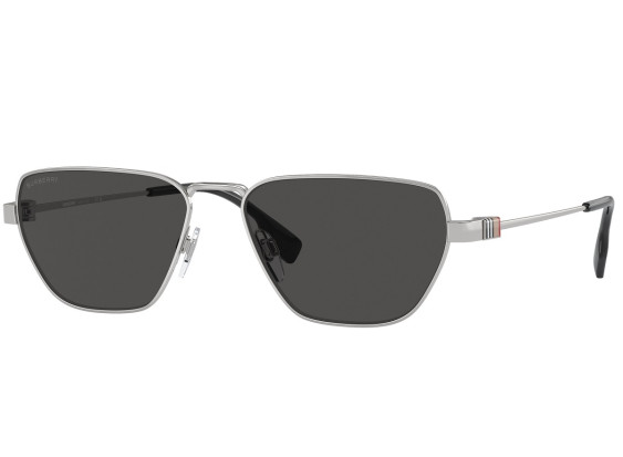 Burberry BE3146 100587 Shiny Silver/Dark Grey