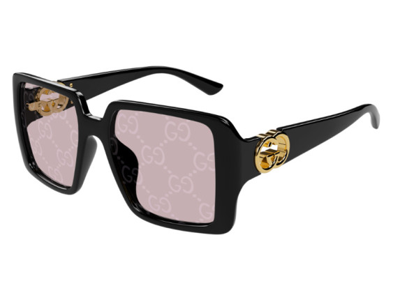 Gucci GG1692S 006 Black/Dusky Pink with GG Pattern Mirror Photochromic