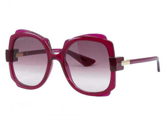 Gucci GG1431S 003 Transparent Dark Cyclamen/Gradient Burgundy