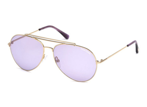 Tom Ford FT0497 28Y Shiny Rose Gold / Violet 58mm