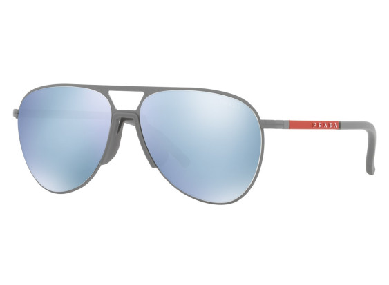 Prada PS51XS 07S08L Matte AlluMinium / Green Mirror Silver