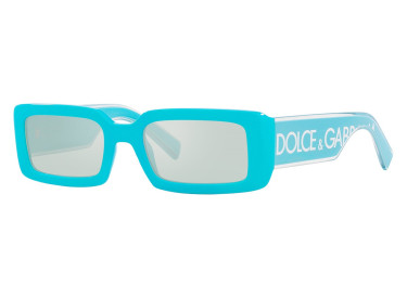 Dolce & Gabbana DG6187 334665 Azure/Light Blue Mirror Silver