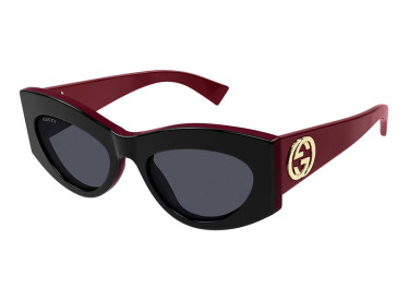 Gucci GG1843S 006 Shiny Black/Burgundy/Grey
