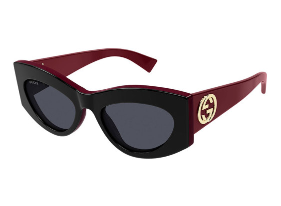Gucci GG1843S 006 Shiny Black/Burgundy/Grey