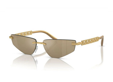 Dolce & Gabbana DG2301 02/03 Gold/Clear Mirror Real Yellow Gold