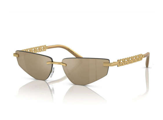Dolce & Gabbana DG2301 02/03 Gold/Clear Mirror Real Yellow Gold