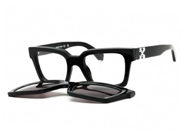 Off-White OERI14C CLIP ON 1007 Black/Clear with Magnetic Clip-On Dark Grey