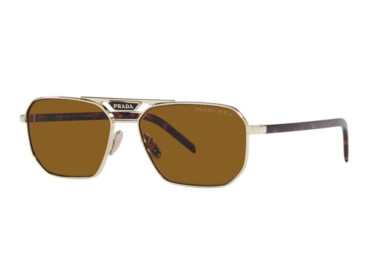 Prada PR58YS ZVN5Y1 Pale Gold/Dark Brown Polarized